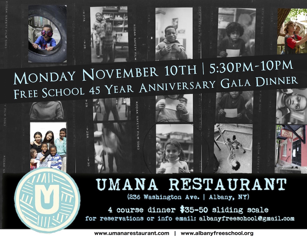 The Free School 45th anniversary dinner at Umana